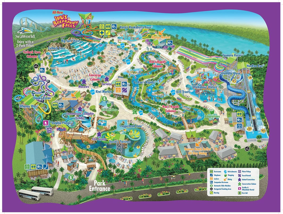 peta dari Aquatica Orlando