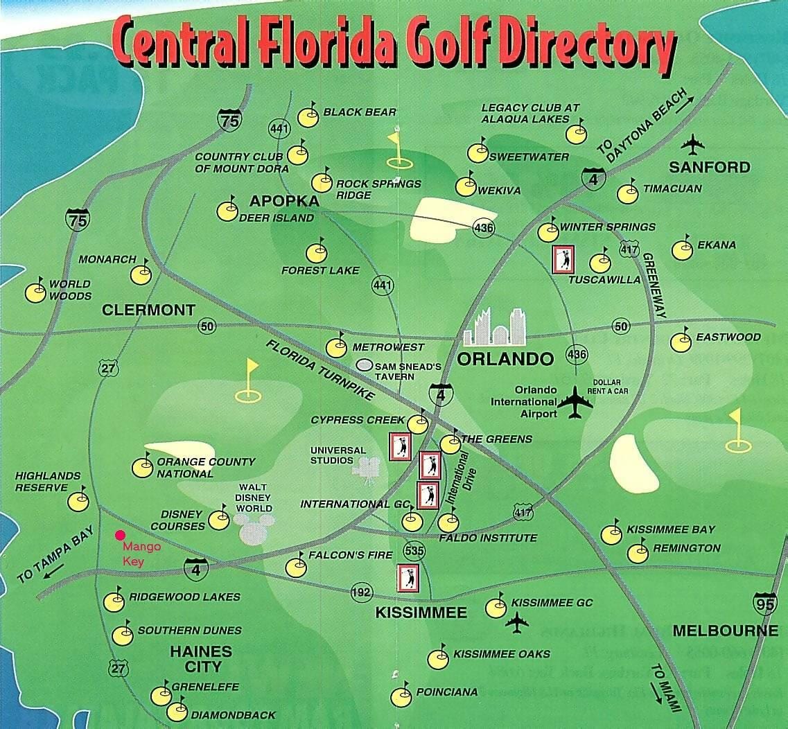 peta dari Orlando golf