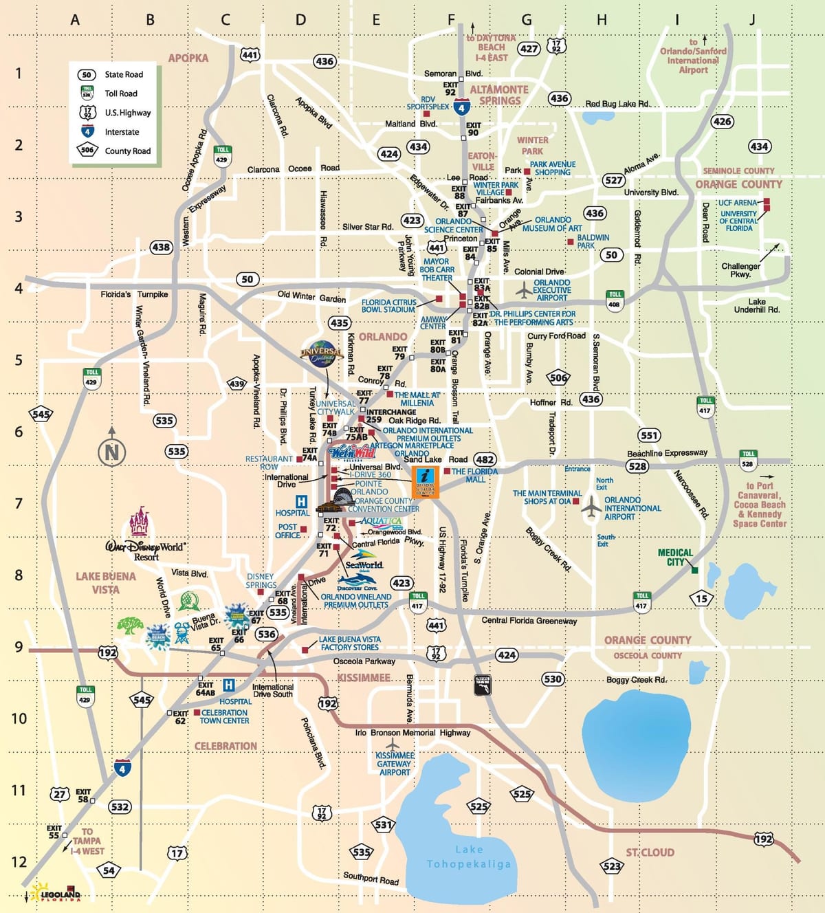peta wisata Orlando