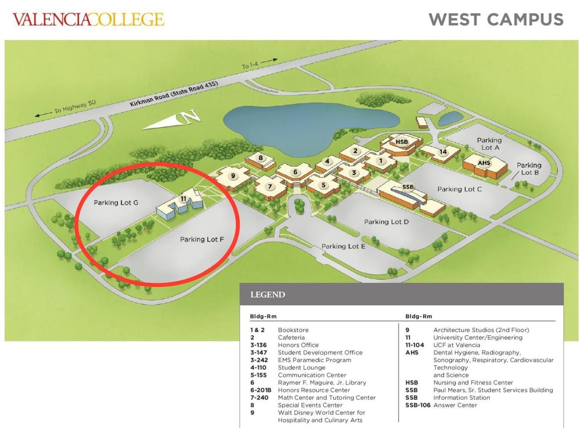 Valencia college kampus barat peta